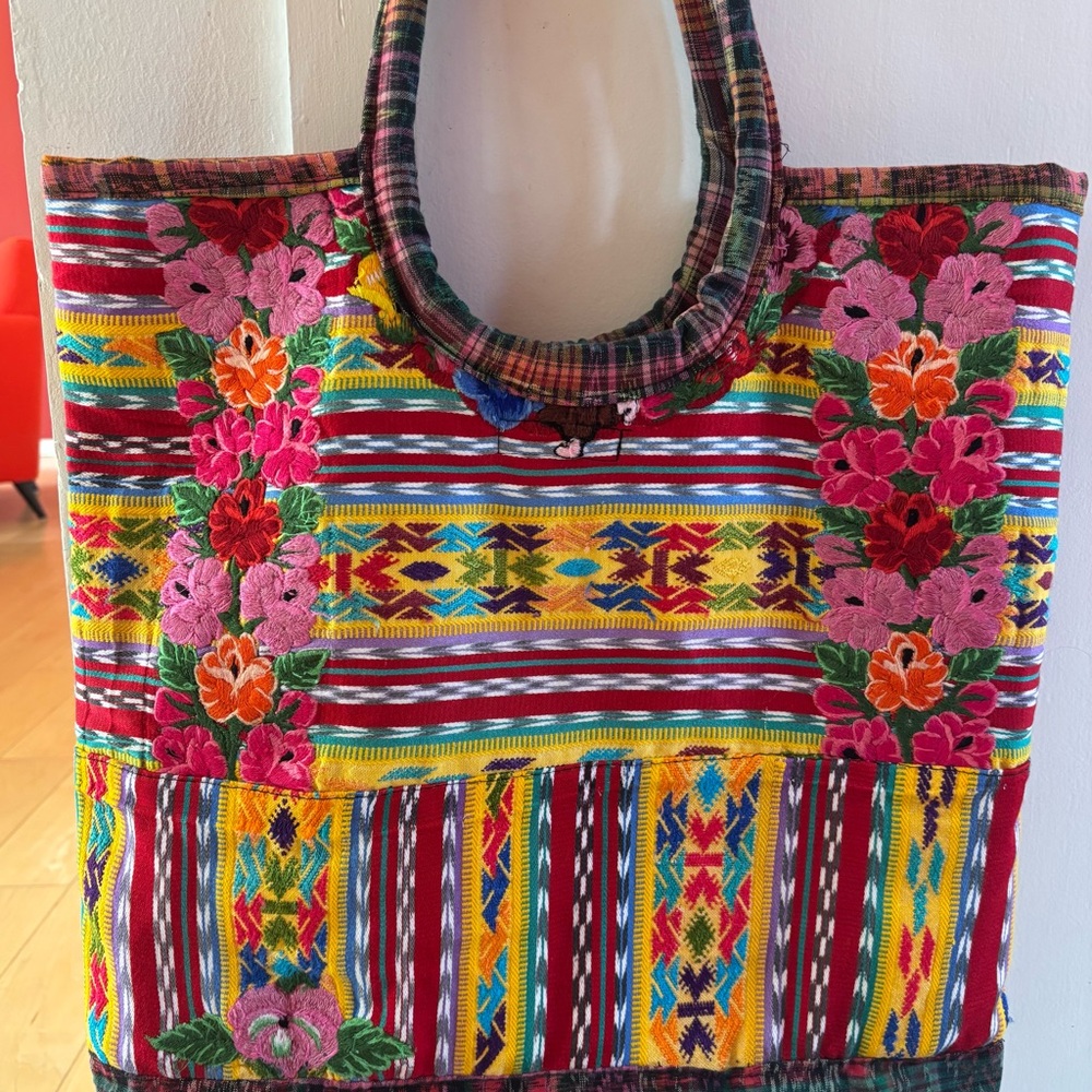Colorful Embroidered Mexican Tote Bag - New
